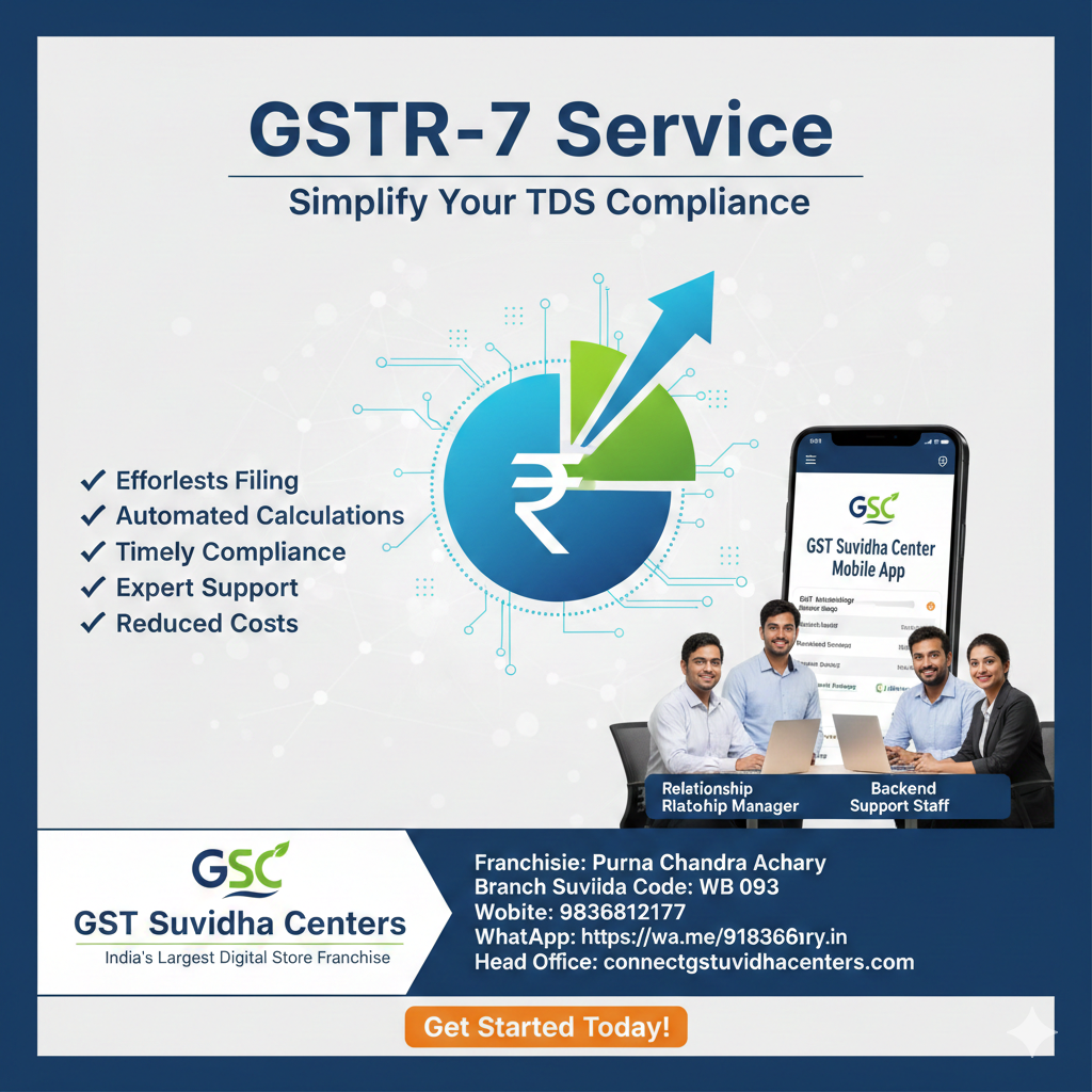 GSTR-7 Compliance Guide: Master Your TDS Obligations with GST Suvidha Center GSTR-7 Compliance Guide: Master Your TDS Obligations with GST Suvidha Center